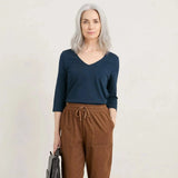 Seasalt Talent 3/4 Sleeve Top Blue