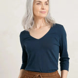 Seasalt Talent 3/4 Sleeve Top Blue