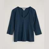 Seasalt Talent 3/4 Sleeve Top Blue