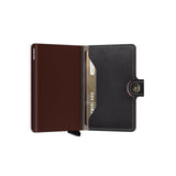 Secrid Miniwallet in Saffiano Brown