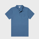 Sunspel Riviera Polo Shirt Bluestone