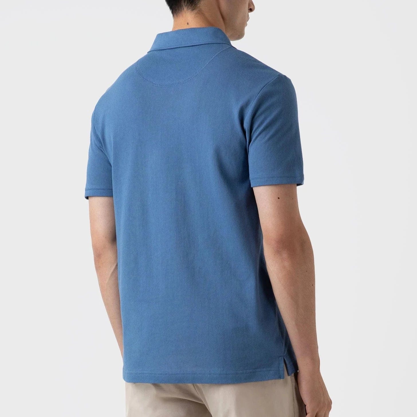 Sunspel Riviera Polo Shirt Bluestone