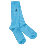 Swole Panda Sky Blue Bamboo Socks