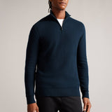 Ted Baker Meaddo Half Zip Funnel Neck Jumper Navy