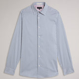 Ted Baker Conifur Long Sleeve Circle Geometric Print Shirt Light Blue