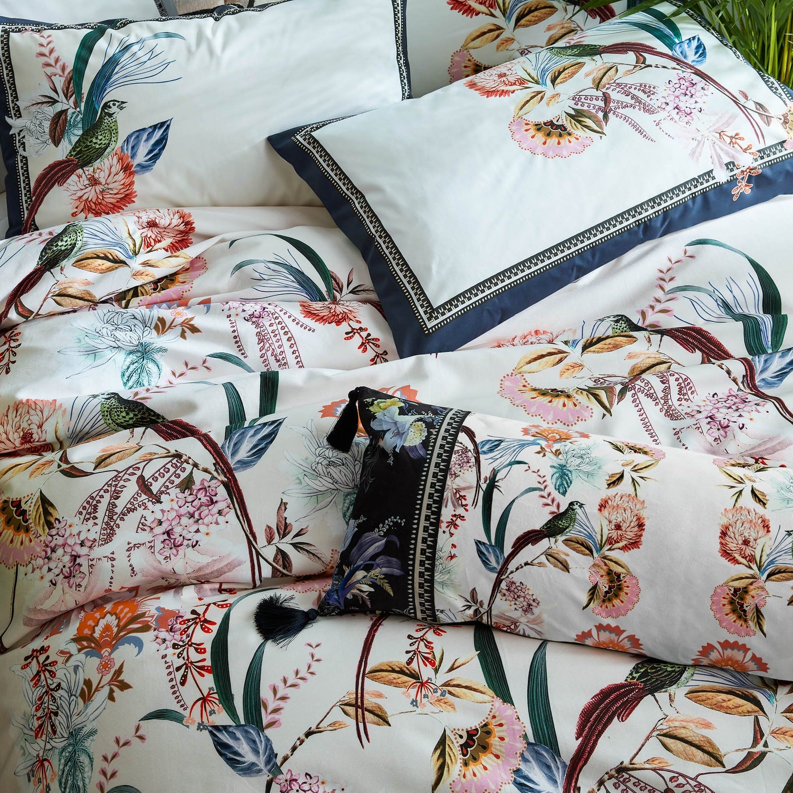 Ted Baker London Twin Duvet Set Decadence Collection authentic Tropical Floral 100% Cotton