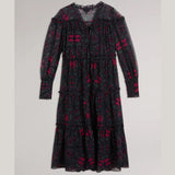 Ted Baker Ellyah Swing Midaxi Dress With Ruffle Tiers