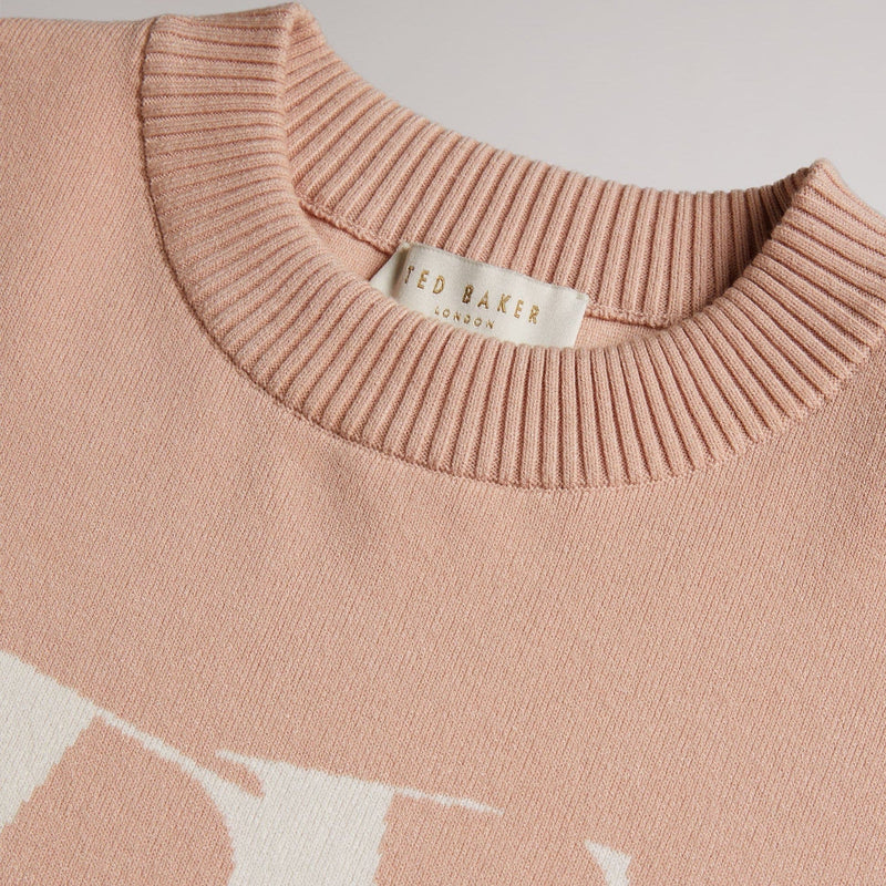 Ted Baker Emallly Branded Jacquard Knit Sweater