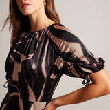 Ted Baker Gilliaa Abstract Print Mini Dress