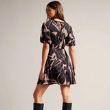 Ted Baker Gilliaa Abstract Print Mini Dress