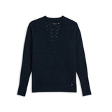 Ted Baker Jackeiy V-Neck Sweater In Navy