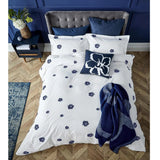 Ted Baker Magnolia Fil Coupe White & Navy Bedding