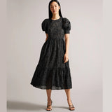 Ted Baker Meganie Puff Sleeve Tiered Maxi Dress