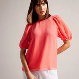 Ted Baker Natelie Boxy Top with Puff Sleeves