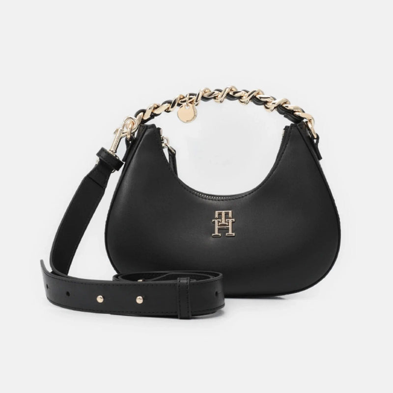 Tommy Hilfiger Monogram Strap Crossbody Bag in Black