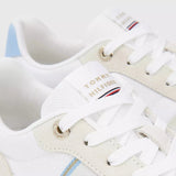 Tommy Hilfiger Leather Lace-Up Trainers in Vessel Blue