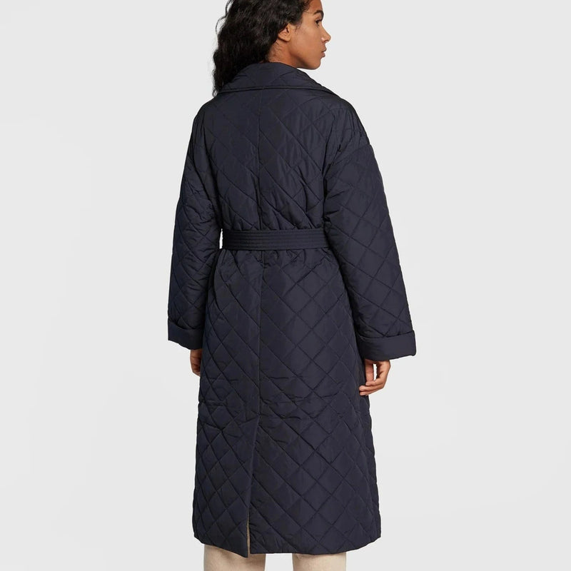 Elys Relaxed Coat Navy – Wimbledon Quilted Trench Sorona® Tommy Hilfiger