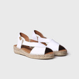 Toni Pons Flat Elda Espadrille Leather White