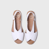 Toni Pons Flat Elda Espadrille Leather White