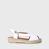 Toni Pons Flat Elda Espadrille Leather White