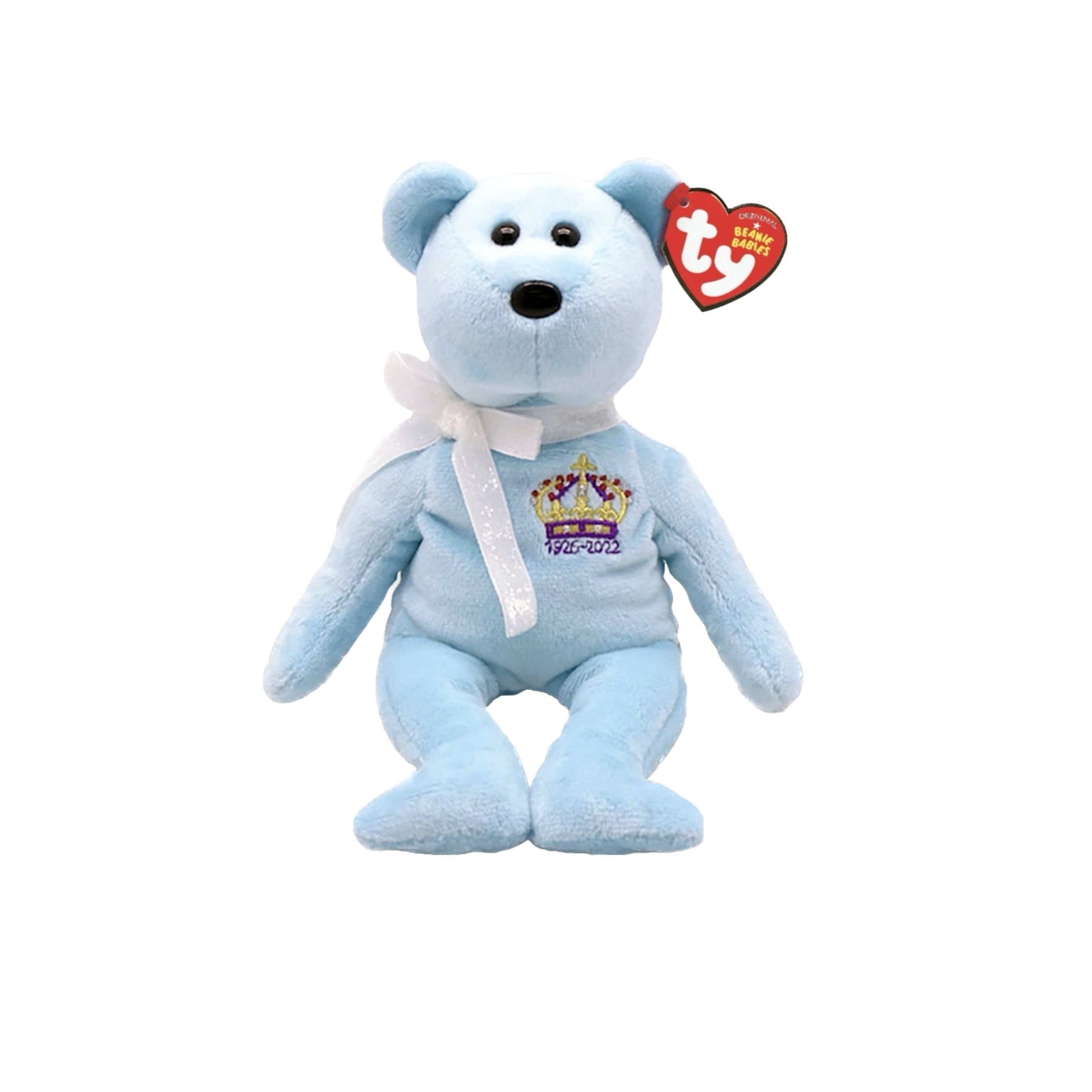 King Charles of the United 2024 Kingdom beanie teddy bear. Queen Elizabeth