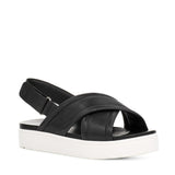 UGG Zayne Ankle Strap Sandal Black Leather