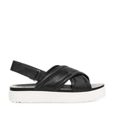 UGG Zayne Ankle Strap Sandal Black Leather