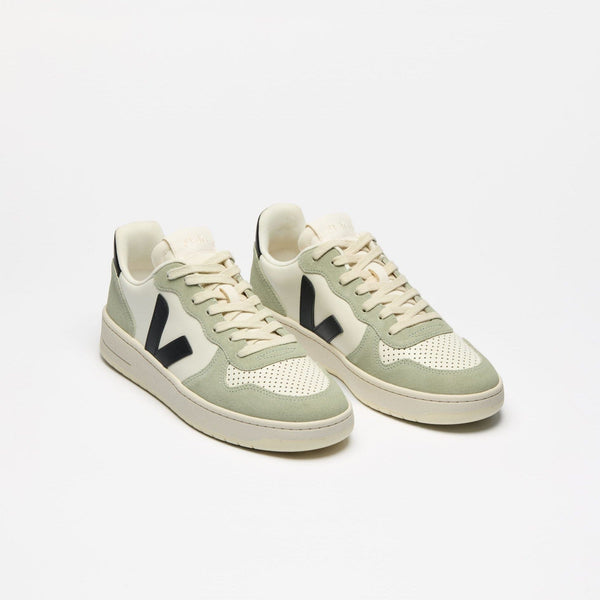 VEJA V-10 Prime Leather Pure Black/Clay Trainers