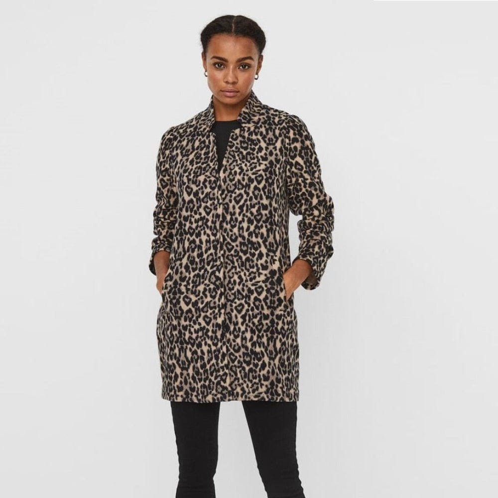 Vero Moda Brushed Katrine Leo Jacket In Leopard Print