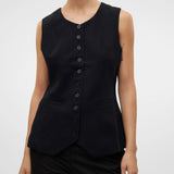 Vero Moda VMLANI Tailored Waistcoat In Black