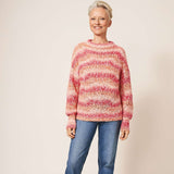 White Stuff Belonging Space Dye Jumper Pink