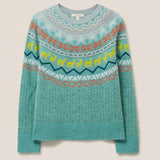 White Stuff Winters Walk Jumper Teal Mlt